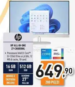 Unieuro HP ALL-IN-ONE 27-CR0058NL offerta