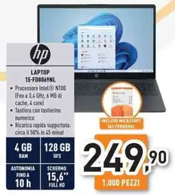Unieuro hp LAPTOP 15-FD0069NL offerta