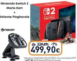 Unieuro Nacon nintendo switch 2 mario kart offerta