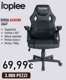 Unieuro ioplee SEDIA GAMING 2647 offerta