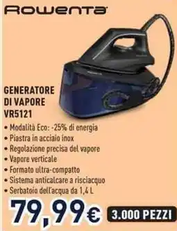 Unieuro Rowenta GENERATORE DI VAPORE VR5121 offerta