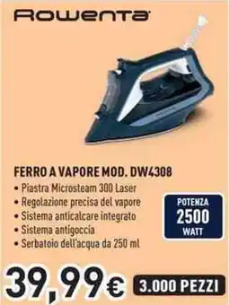 Unieuro Rowenta FERRO A VAPORE MOD. DW4308 offerta