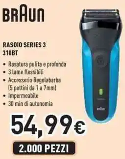 Unieuro BRAUN RASOIO SERIES 3 310BT offerta