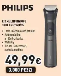 Unieuro PHILIPS KIT MULTIFUNZIONE 13 IN MG7920/15 offerta
