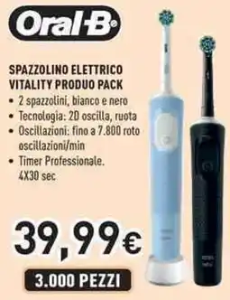 Unieuro Oral-b spazzolino elettrico vitality produo pack offerta