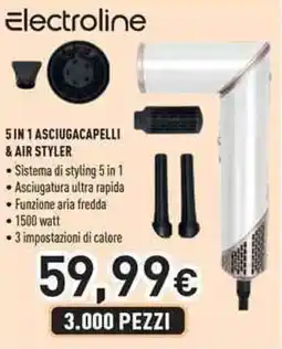 Unieuro Electroline 5 in 1 asciugacapelli & air styler offerta