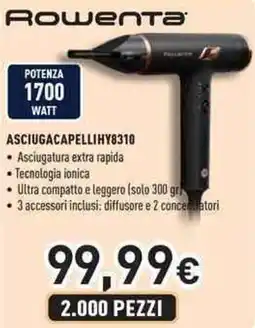 Unieuro Rowenta ASCIUGACAPELLIHY8310 offerta
