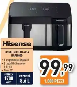 Unieuro Hisense FRIGGITRICE AD ARIA HAF2900D offerta