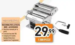 Unieuro H&h lifestyle macchina per la pasta inox + accessorio offerta