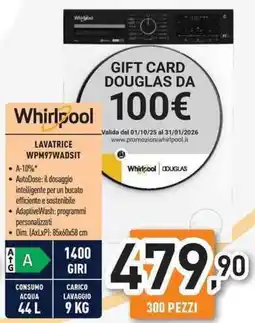 Unieuro Whirlpool LAVATRICE WPM97WADSIT offerta