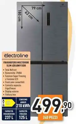 Unieuro Electroline FRIGORIFERO MULTIDOOR SLIM 4DE48NV1XD0 offerta