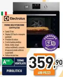 Unieuro Electrolux FORNO MULTIFUNZIONE COFFP46TXO offerta