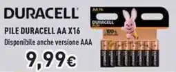 Unieuro Pile duracell AA X16 offerta