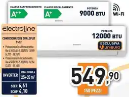 Unieuro Electroline CONDIZIONATORE DUALSPLIT 9+12 offerta