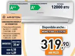 Unieuro ARISTON CONDIZIONATORE MONOSPLIT KIT SYROSNET3235 offerta