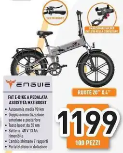 Unieuro Engwe Fat e-bike a pedalata assistita MX8 boost offerta