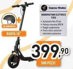 Unieuro Segway-ninebot monopattino elettrico F2WEII offerta