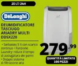 Comet DeLonghi DEUMIDIFICATORE TASCIUGO ARIADRY MULTI DDSX220 offerta