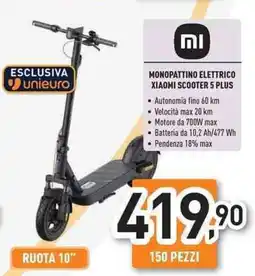 Unieuro Monopattino elettrico xiaomi scooter 5 plus offerta