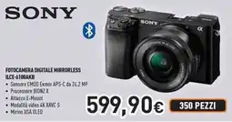 Unieuro SONY FOTOCAMERA DIGITALE MIRRORLESS ILCE-6100AKB offerta