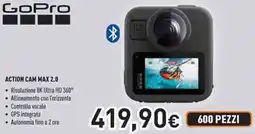 Unieuro Gopro action cam max 2.0 offerta