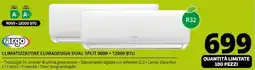 Comet argo CLIMATIZZATORE CLIMADESIGN DUAL SPLIT 9000 + 12000 BTU offerta