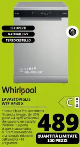 Comet Whirlpool LAVASTOVIGLIE W7F HP43 X offerta