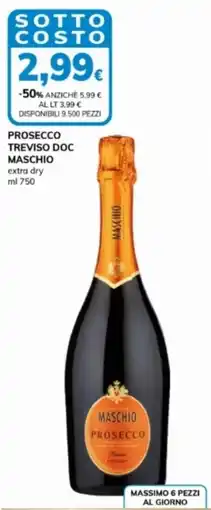 Basko Prosecco treviso doc maschio extra dry offerta