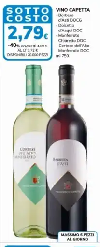 Basko Vino capetta costo d'asti docg offerta