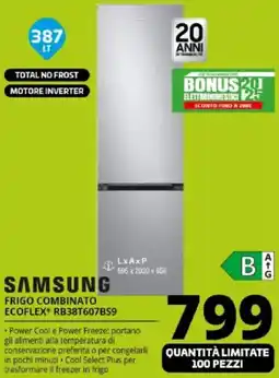 Comet SAMSUNG FRIGO COMBINATO ECOFLEX RB38T607BS9 offerta