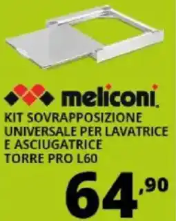 Comet Meliconi kit sovrapposizione universale per lavatrice e asciugatrice torre pro L60 offerta