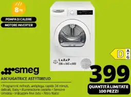 Comet smeg ASCIUGATRICE AST1T08EUD offerta