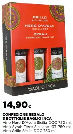 Extracoop Confezione regalo 3 bottiglie baglio inca offerta