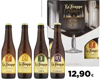 Confezione regalo birre la trappe + bicchiere