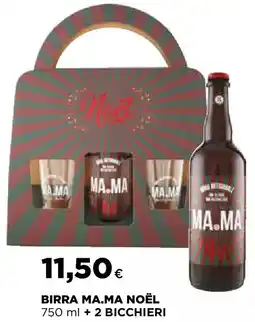 Extracoop Birra ma.ma noël + 2 bicchieri offerta