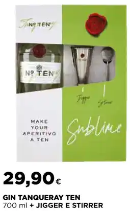 Extracoop Gin tanqueray ten + jigger e stirrer offerta