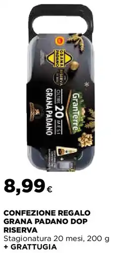 Extracoop Confezione regalo grana padano dop riserva + grattugia offerta