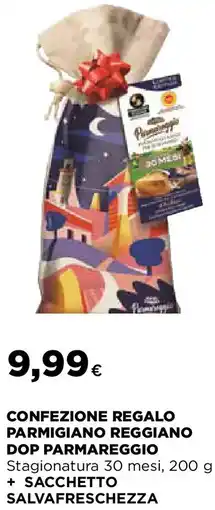 Extracoop Confezione regalo parmigiano reggiano dop parmareggio + sacchetto salvafreschezza offerta
