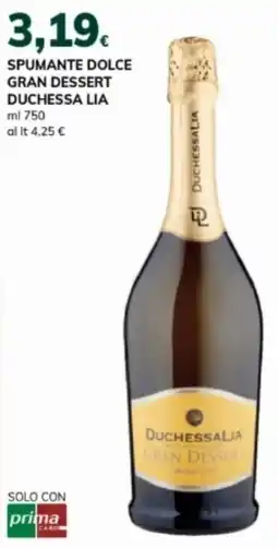 Basko Spumante dolce gran dessert DUCHESSA LIA offerta