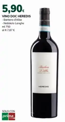 Basko Vino doc heredis barbera d'alba e nebbiolo langhe offerta