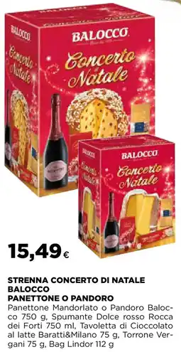 Extracoop Strenna concerto di natale balocco panettone o pandoro offerta