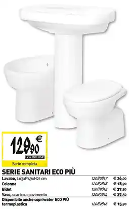 Tecnomat Serie sanitari eco più offerta