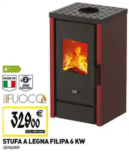 Tecnomat IFUOCO STUFA A LEGNA FILIPA 6 KW offerta