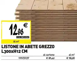 Tecnomat Listone in abete grezzo offerta