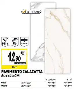 Tecnomat Pavimento calacatta offerta