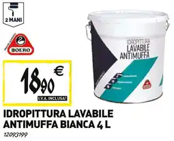 Tecnomat Boero idropittura lavabile antimuffa bianca offerta