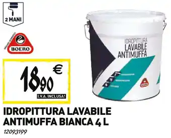 Tecnomat Boero idropittura lavabile antimuffa bianca offerta