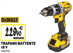 Tecnomat Dewalt trapano battente 18V offerta