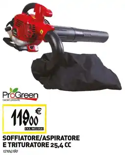Tecnomat ProGreen SOFFIATORE/ASPIRATORE E TRITURATORE 25,4 CC offerta
