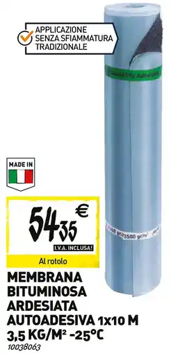 Tecnomat Membrana bituminosa ardesiata autoadesiva 1×10 m offerta